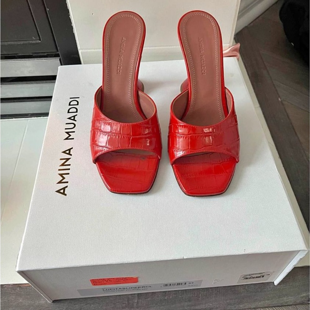 Amina Muaddi Lupita heels